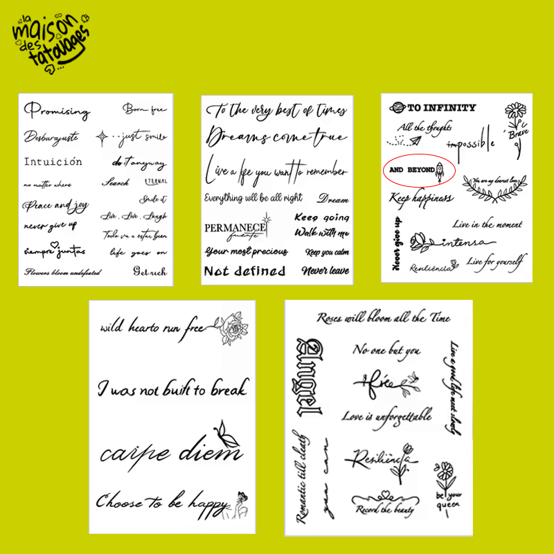 Tatouage éphémère écriture : and beyond
