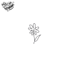 Tatouage éphémère fleur simple
