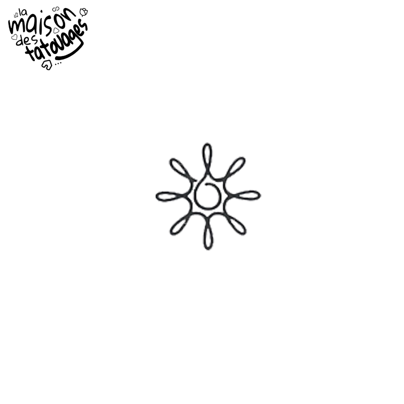 Tatouage éphémère soleil torsadé