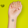 Tatouage éphémère soleil torsadé