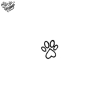 Tatouages éphémères fins : patte de chien