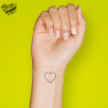 Tatouage éphémère cœur simple