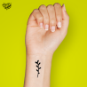 Tatouages éphémères fins : sauge