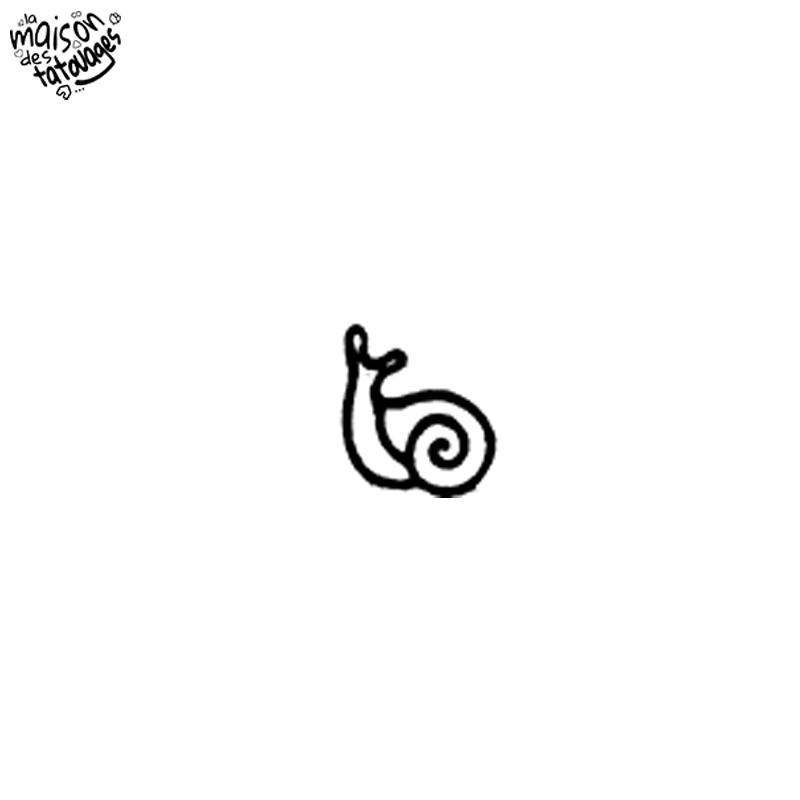 Tatouages éphémères fins : escargot