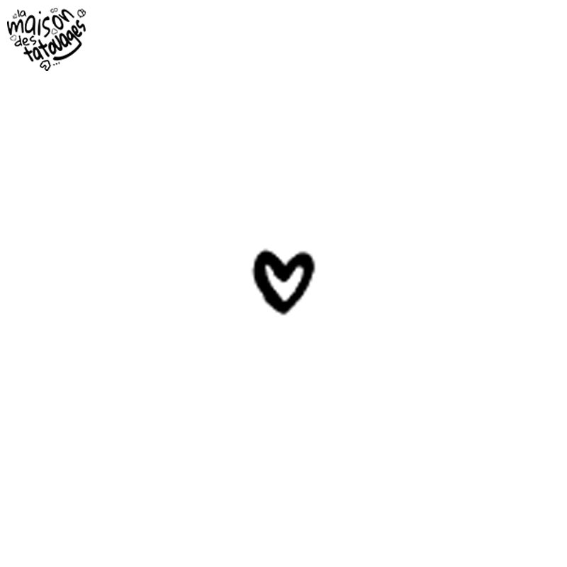 Tatouages éphémères fins : petit coeur