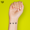 Tatouages éphémères fins : triple coeurs