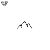 Tatouages éphémères fins : montagnes