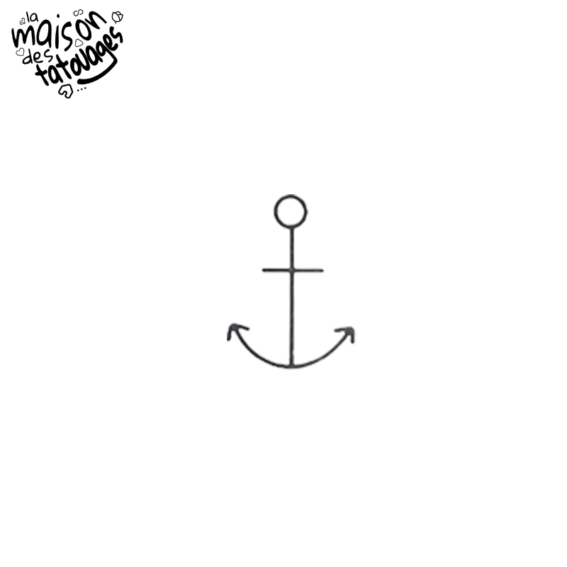 Tatouage éphémère ancre de bateau