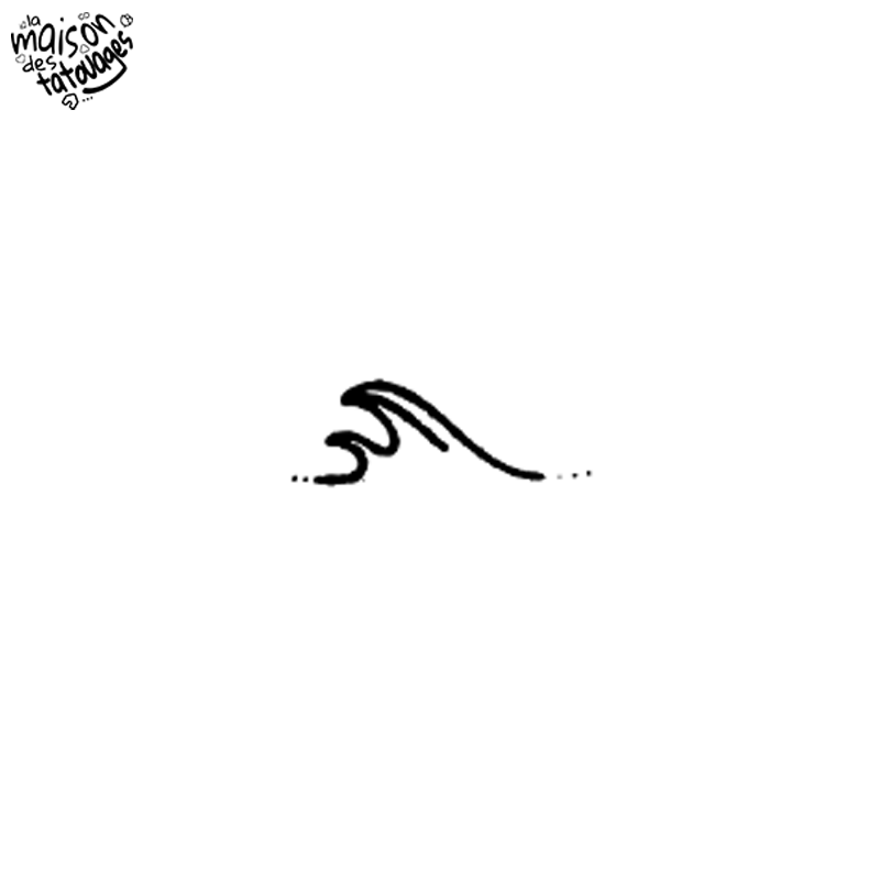 Tatouages éphémères fins : vague