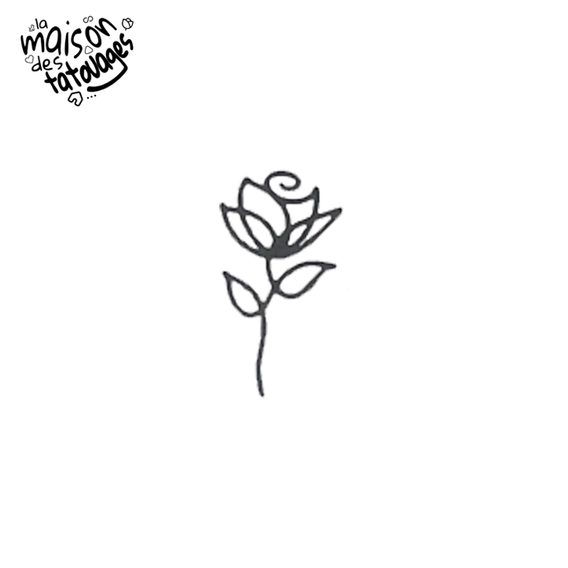 Tatouage éphémère rose défini