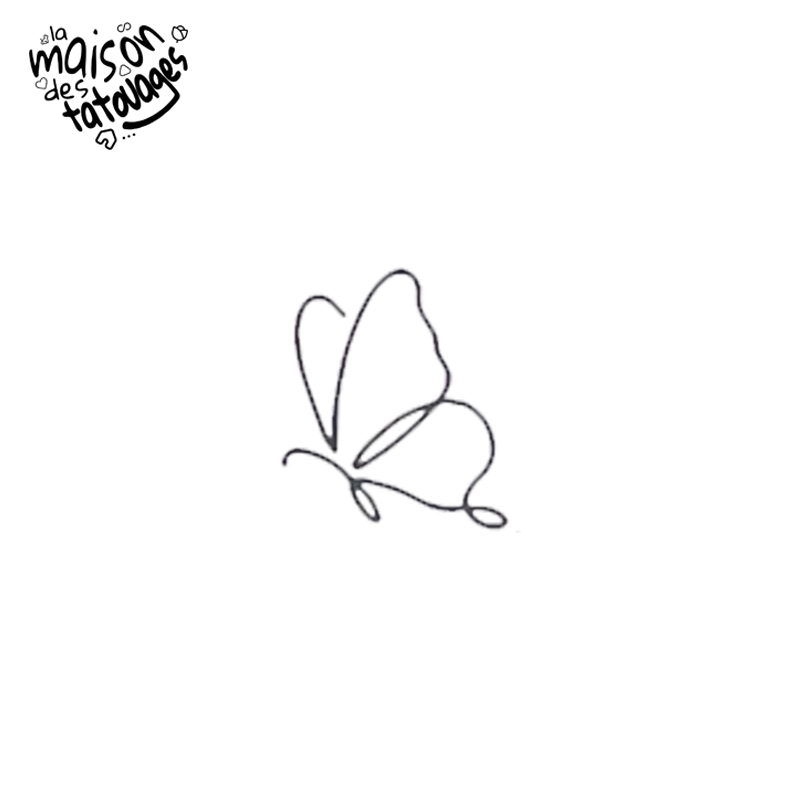 Tatouage éphémère papillon minimaliste