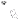Tatouage éphémère papillon minimaliste
