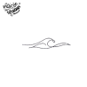 Tatouage éphémère vagues