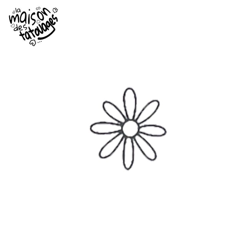 Tatouage éphémère fleur, marguerite