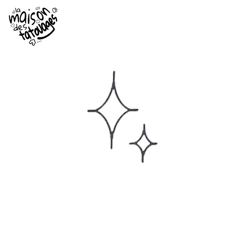 Tatouage éphémère étoile scintillante