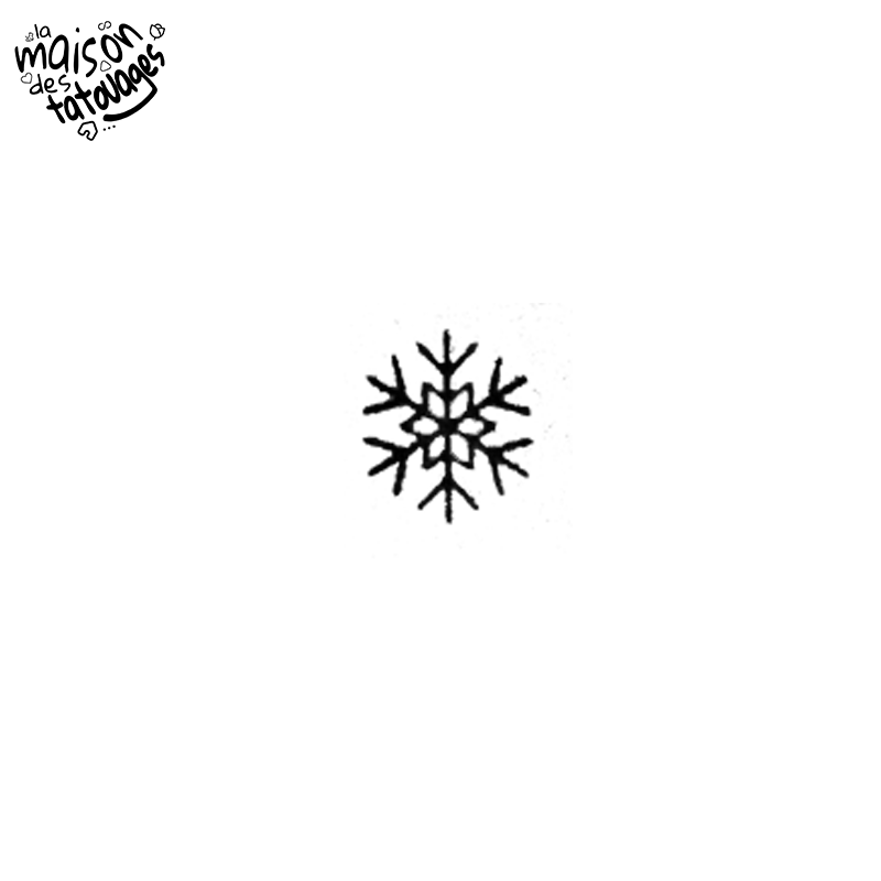 Tatouage éphémère flocon de neige