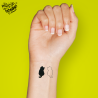 Tatouage éphémère chat noir et blanc