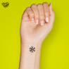 Tatouage éphémère flocon de neige
