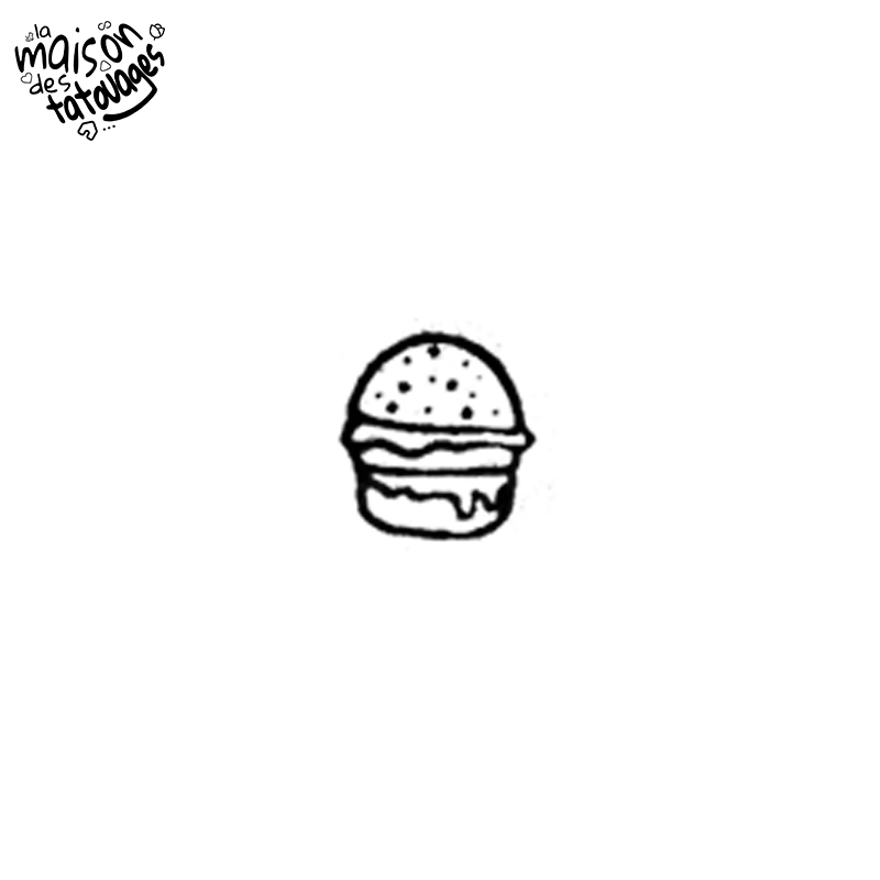 Tatouage éphémère hamburger