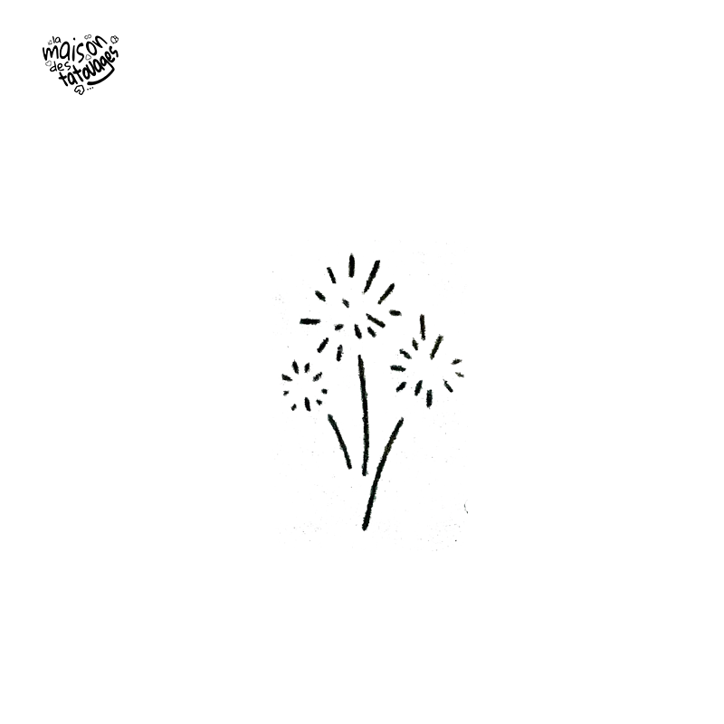 Tatouage éphémère feu d'artifice