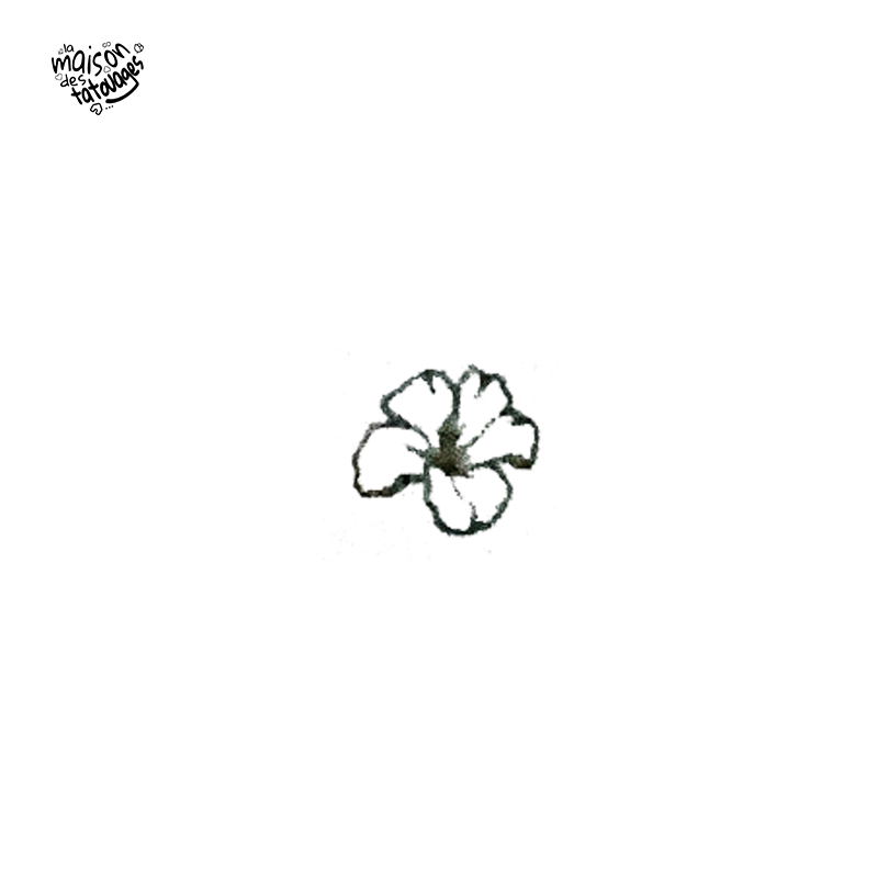 Tatouage éphémère fleur des îles paradisiaque
