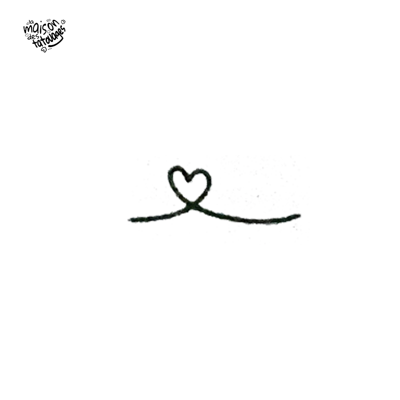 Tatouage éphémère cœur effet signature