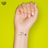 Tatouage éphémère vague d'amour