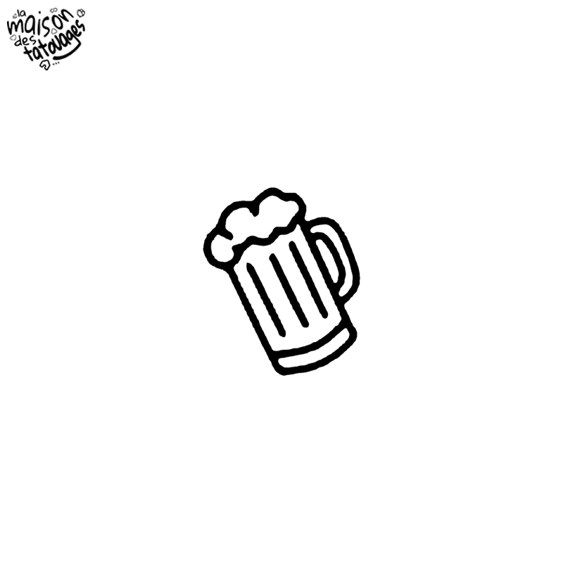 Tatouage éphémère bière