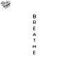 Tatouage éphémère mot : breathe