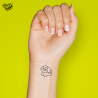 Tatouage éphémère petit chien