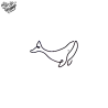 Tatouage éphémère baleine