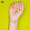 Tatouage éphémère baleine