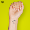 Tatouage éphémère deux palmiers bras