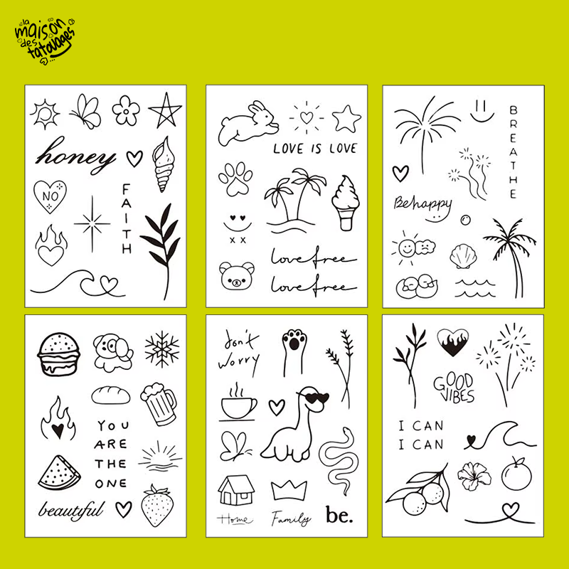 Tatouage éphémère phrase : don't wory