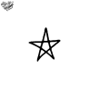 Tatouage éphémère étoile tracée