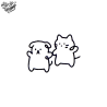 Tatouage éphémère motifs chien et chat