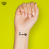 Tatouage éphémère mot : family