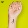 Tatouage éphémère motifs chat à l'étoile