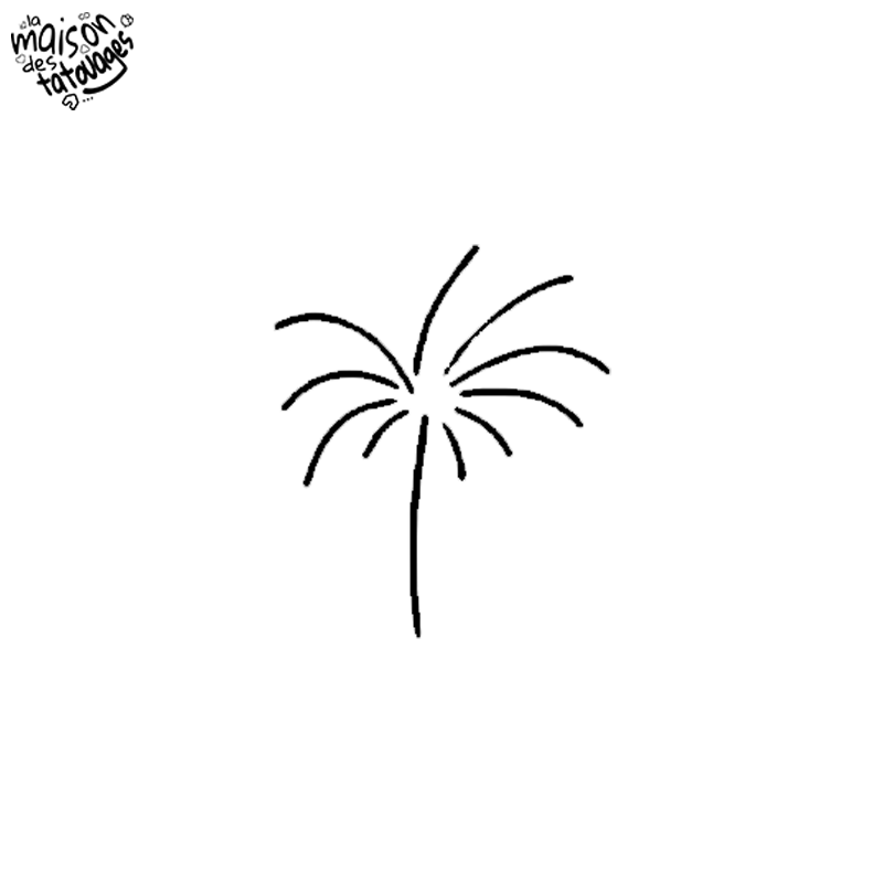 Tatouage éphémère motif feu d'artifice