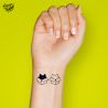 Tatouage éphémère motifs chats en carton
