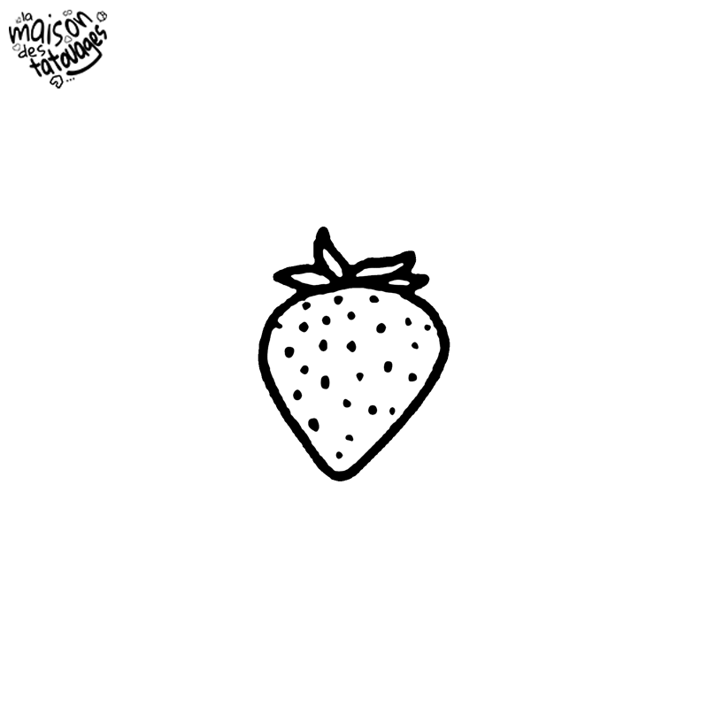 Tatouage éphémère motif fraise
