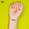 Tatouage éphémère mot : home