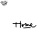 Tatouage éphémère mot : home