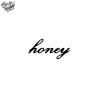 Tatouage éphémère mot : honey