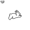 Tatouage éphémère motif  lapin