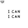 Tatouage éphémère mot : I can