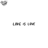 Tatouage éphémère mot : love is love