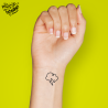 Tatouage éphémère nuage d'éclair