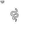 Tatouage éphémère motif serpent minimaliste