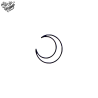 Tatouage éphémère motif lune fine